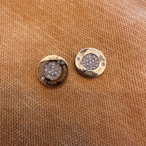 Michael Kors Gold and Silver Crystal Earrings